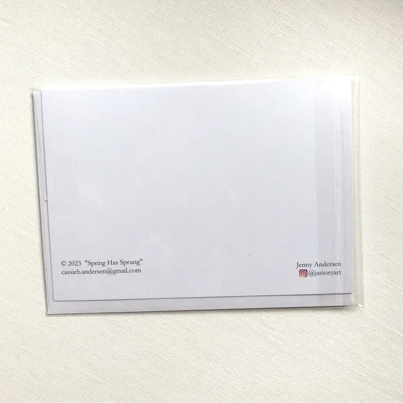 Spring Has Sprung Blank Inside Note Card Greeting - Picture 8 of 8